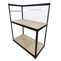 영진앵글 작업대 이동식 작업테이블 워크벤치 포장대 철재 다이, 검정, 1200x600x1500