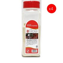 [더착한푸드]신백후추(서원 450g) 4개 식자재마트 대용량 업소용 백후추 후추가루 후추분 서원백후추, 450g