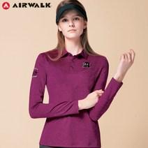 에어워크 여성 긴팔티셔츠 9510 클라렛 단체복 카라티