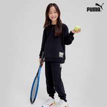 푸마키즈 PUMA 푸마키즈 맨투맨 트레이닝 셋업 블랙