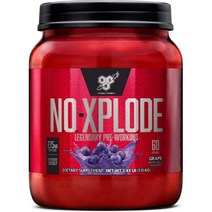 BSN 노 익스플로드 60서빙 2.45lb 포도맛, 그레이프 포도, 60 서빙