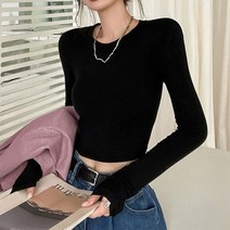 패션 탑 슬림 V 넥 티셔츠 봄 가을 의류 기본 긴 소매 티 셔츠 팜므 반집업니트 여름 라운드니트 니트집업 스웨터