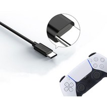호환 플스5 PS5 케이블 듀얼 센스 C타입 USB 케이블 충전 무선 컨트롤러 1M 2M, PS5 케이블 2M(블랙)벌크