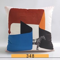 명품 럭셔리 H로고 쿠션 45cm 슈발도리앙 고급 미용실 거실 안방 호텔 북유럽 인테리어 쇼파 말 쿠션, BV