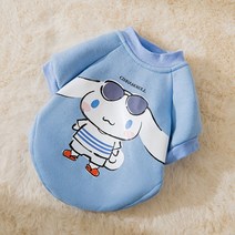 강아지옷 애견의류 애완동물 시나모롤큰귀견관절형테디베어 봄과 여름고양이 펫, 푸른, m 권장 무게 5-8