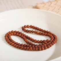 클래식 불교 보리수 rudraksha 보리수 명상 mala 나무 구슬 보석 만들기 기도 차크라 티베트어 팔찌 108pcs, 갈색, 10mm