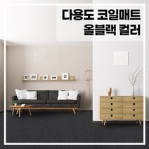 라임 코일 현관 매트 두께 20mm, 올블랙 130x120(cm), 1개