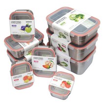 키친아트 스텐 밀폐용기 사각 반찬통 찬통 김치통 도시락통 용량선택, 도시락 2호 880ml, 1개