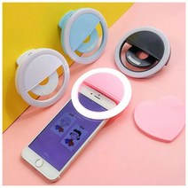 SNS핫아이템 LED셀카조명등 건전지무료 여아선물 스마트폰셀카조명, 화이트