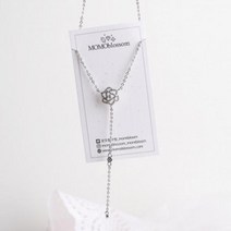 OOO372435 브이숍 목걸이 로즈드롭 실버 홀리 buyus