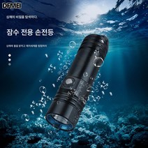 DFMEI 다이버 손전등 충전 수중 작업 조명 강광 방수 초새벽잠시 바다탐조등, 손전등+화이트박스(충전기,배터리 미포함)
