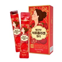 E at Z 석류콜라겐 젤리 스틱 피쉬 생선 어류 저분자 팹타이드 석류 1.3과 100% 근육 관절 연골 혈관벽 인대 뼈 피부 탄력 건강 영양제 스페인산, 15Ea, 22.000mg