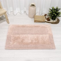 러그홈 리버스 코튼 사각 욕실 매트 45X65cm, 핑크