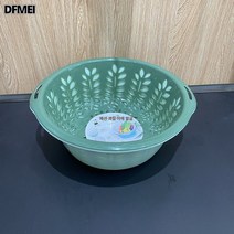 DFMEI 이중 타원형 체 6781 가정용 주방 물빠짐 바구니 과일바구니 플라스틱 바구니 물빠짐 체, 민트30x20x11CM