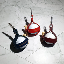 골프공 케이스 ITALY 가죽 각인 이니셜 파우치, 일반 압인, 브라운