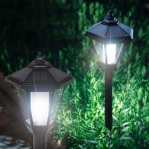 나눔 태양광 육각등 태양열 정원등 조명 잔디등, 11. 태양광 4LED 육각등 프리미엄 사각데크형-흰빛