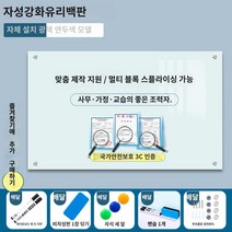 화이트보드 홈스 자석 강화유리 유리칠판 벽설치가능, [자체설치] 자성유리화이트보드[순풍/넘김]+선물세트 8, 45x60cm