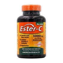 아메리칸헬스 에스터C 1000mg 시트러스 바이오플라보노이드 120 베지타블렛 2개 빠른직구, 120 카운트(1팩)