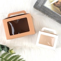 100일 떡 승진 답례품 고급 포장용기 케이스, 상세페이지 참조, 소 - 화이트