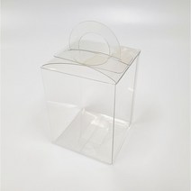 주연상사 PET투명 손잡이 상자, 8.5cm*8.5cm*16.5cm(25장)