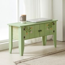 꽃양문 스툴 보조의자 미니콘솔 수납의자, 꽃양문_레드