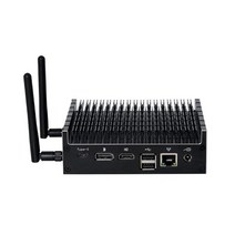 미니 PC 컴퓨터 팬리스 인텔 펜티엄 5405U DDR4 M.2 NVMe SSD 4K 임베디드 산업용 본 우분투 윈도우 11, 01=NoRAMNoStorage