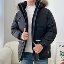 스포츠용품(기타브랜드) UND 4024 남자라쿤퍼후드패딩점퍼