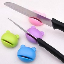 개구리 숫돌 휴대용 주방 캠핑 가위 칼갈이 논슬립, 핑크CM002698