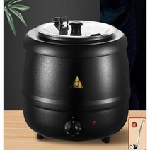 업소용 중탕기 뷔페 보온기 탕온기 스프 짜장 함바집, 10L 블랙