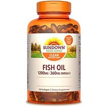 일몰 어유 엑스트라 스트렝스 1200 mg 100 소프트젤포장은 다를 오메가3 영양제, 100개1팩