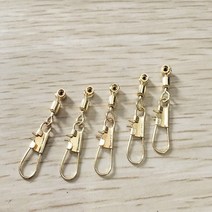 군계일할찌 차이조그 황금 구리 머리 찌 공간 콩 낚시 회전 후크 핀 커넥터 낚시 도구, 길이 28mm 20개