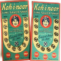Vintage 24 Snap Fasteners Nickel #/0 -Walder Kohinoor 1st Patent Snap null, 3/0, Nickel Silver