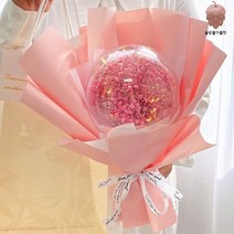 보자기꽃풍선 카네이션풍선 생일 돌잔치 선물 감사, 마른 나뭇가지, 핑크하늘 가득 별