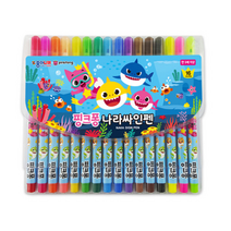 종이나라 핑크퐁 상어가족 나라싸인펜 16색, 혼합 색상, 20개