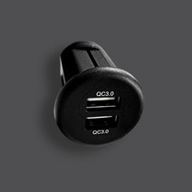 QC3.0 / USB2.1 매립형 USB 원형 충전기 매립USB 2 in 1 가구 책상 캠핑카 매립, QC3.0 고속 충전기, 1개