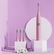 가성비 전기면도기 휴대용전기면도기 초음파 자동 진동기 화이트닝 전동 칫솔 성인용 IPX7 방수 3 브러, 06 Pink B