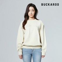버커루 유니 가먼트다잉 가슴자수 루즈핏 맨투맨 티셔츠 B215TS060P(1380328)