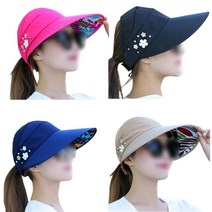 UV차단 접이식 여름 여성 챙모자 썬캡 선캡 썬바이져 등산 햇빛가리개 여행