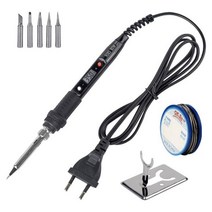 JCD 전기 납땜 인두 80W LCD 디지털 디스플레이 조정 가능한 온도 납땜 인두 팁 220V/110V 용접 납땜 Tool908S, CHINA, 80W 110V, orange + 미국+용접 팁