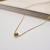 다왕 cZNG001 미니 골드 볼 심플 목걸이 14k도금