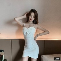 가바바 여성 나시 원피스 브이넥으로 시원시원해보여 슬림핏 나시 미니원피스 G51875
