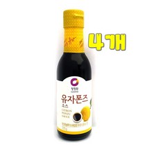 *댕이몰* 청정one 유자폰즈소스 240g - 유자맛이 달달하게, 4개