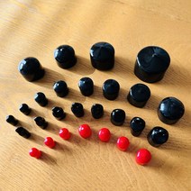 PC 투명파이프 뚜껑 (고무캡 앤드캡), 일반형(검정), 23파이