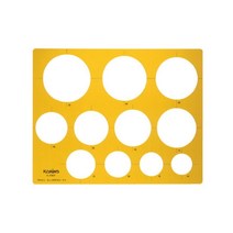 템플렛K-106F 초대형원형정규 템플레이트 원형자 원형각도기 삼각스케일자 제도용품 사무용품 모양자 교수용삼각자 원형템플릿 제도용삼각자