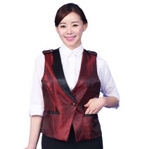 EW16 여성 등판 조끼 유니폼 레스토랑 서빙 호텔 근무