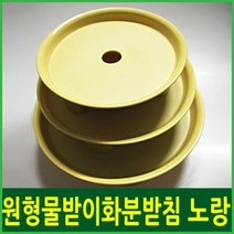 (K098) [자연촌] 50%초특가할인! (한정수량)원형물받이 화분받침 노랑(2호~4호) 물받이 화분받침대, 노랑 2호 (2개)