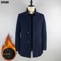 DFMEI 남중 롱 모직 코트 가을 겨울 슬림핏에 도톰한 울 모직 코트