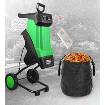 목재 분쇄기 나무 파쇄기 나뭇가지 잔가지 우드칩, 2800W 파쇄기 + 상자 + 10m라인