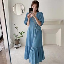 영애씨옷장 빅사이즈 여름 원피스 데님 원피스 no. 2335