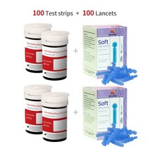 휴대용 비파괴 당도측정기Sinocare 안전한 AQ 혈액 포도당 시험 지구 똑똑한 음성 전용을 위해), 01 100pcs strips